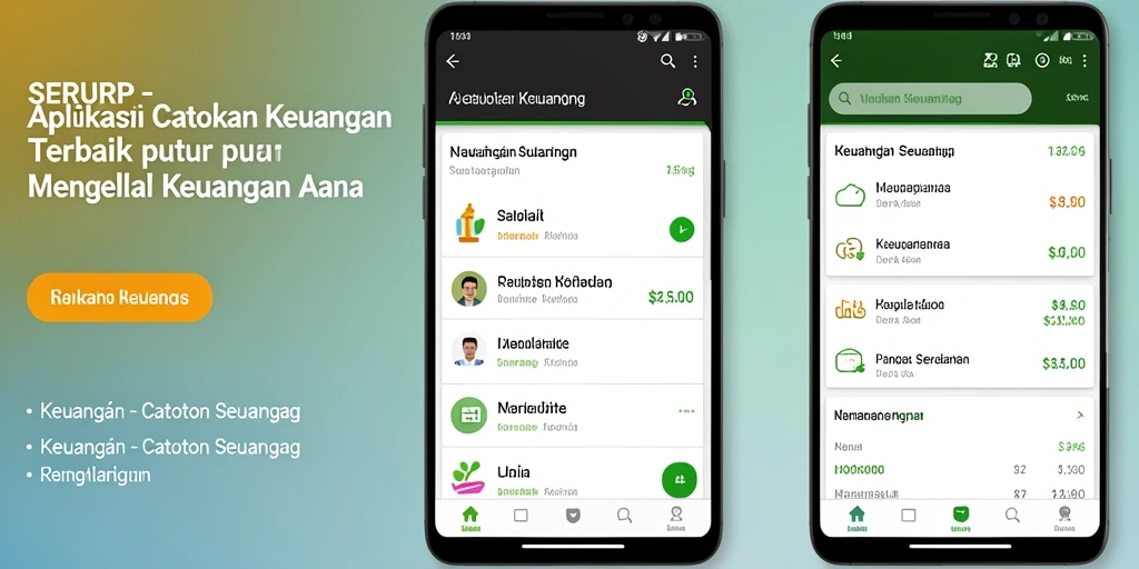 Tampilan antarmuka aplikasi SERURP yang intuitif dan user-friendly untuk catatan keuangan.